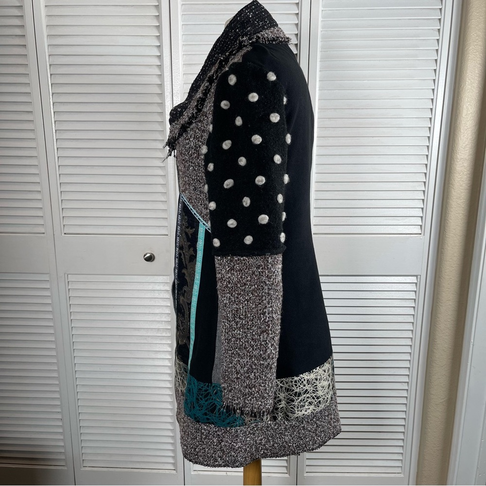 Dot Dot Couture Patchwork Knit Coat Jacket Size M NWOT - Picture 7 of 12